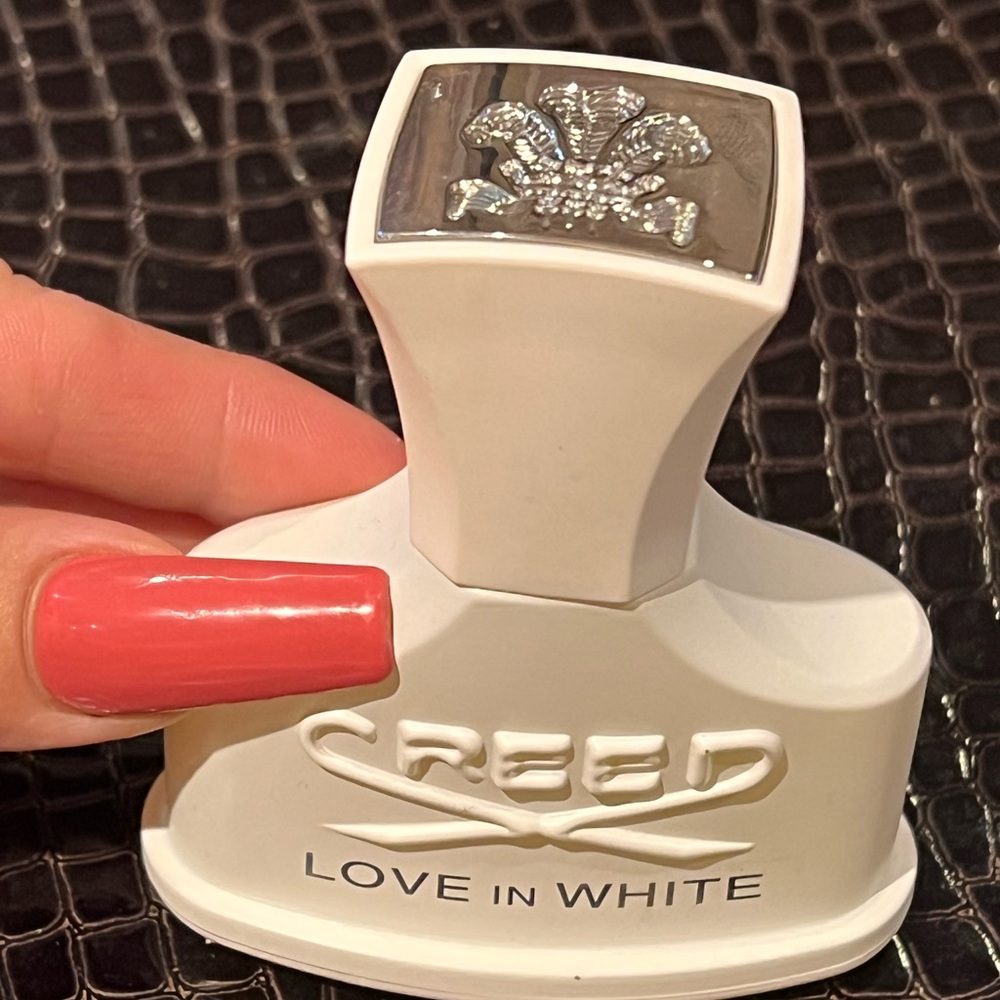 Creed Love In White perfume- 1 oz -smaller size bottle. Sprayed about 8 times